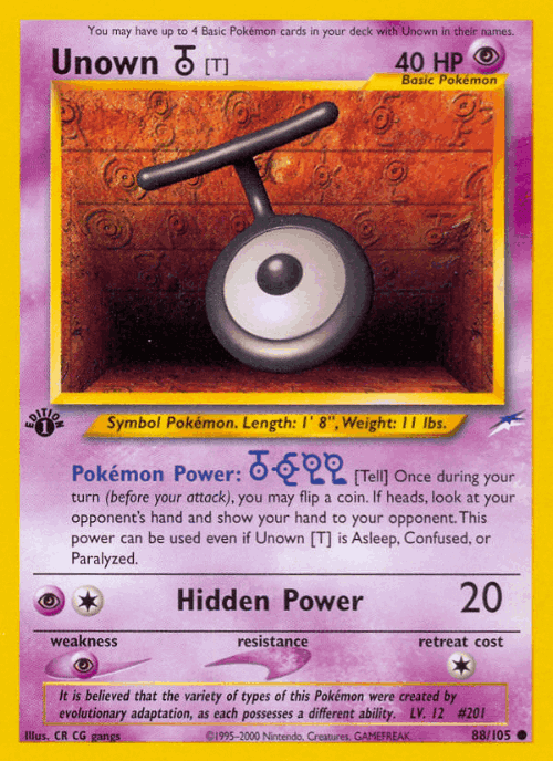 Unown [T] Pokémon TCG card art