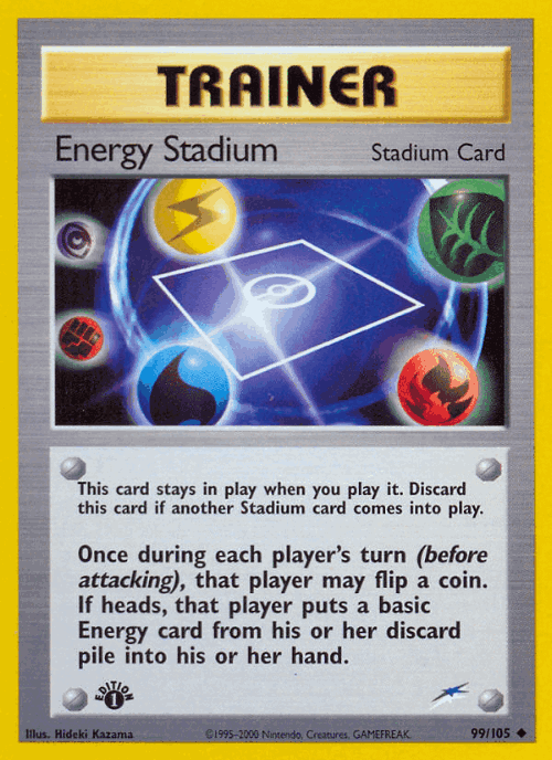 Energy Stadium #99 from Neo Destiny - Uncommon - Illustrated by Hideki Kazama