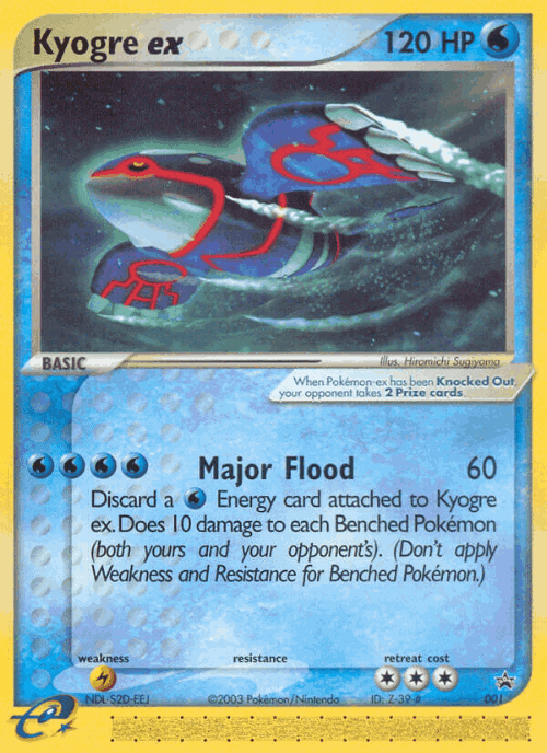 Kyogre ex Pokémon TCG card art