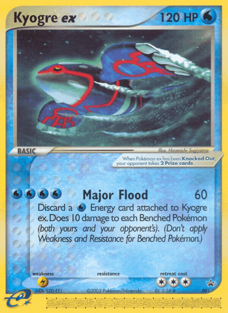 Kyogre ex #1 from Nintendo Black Star Promos - Promo - Illustrated by Hiromichi Sugiyama