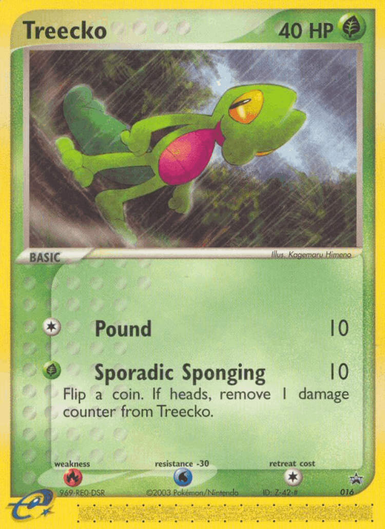 Treecko #16 from Nintendo Black Star Promos - Promo - Illustrated by Kagemaru Himeno