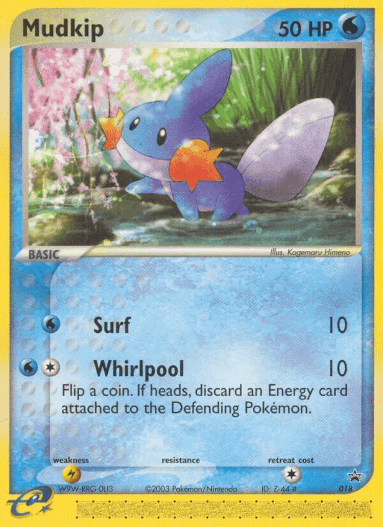 Mudkip #18 from Nintendo Black Star Promos - Promo - Illustrated by Kagemaru Himeno