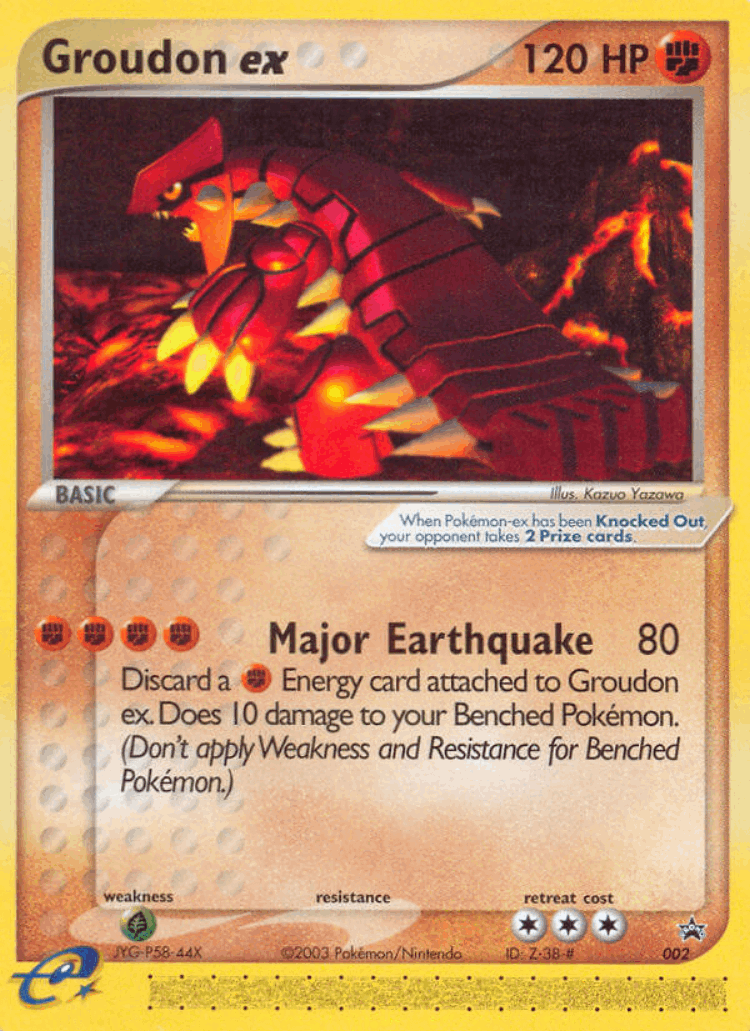 Groudon ex #2 from Nintendo Black Star Promos - Promo - Illustrated by Kazuo Yazawa
