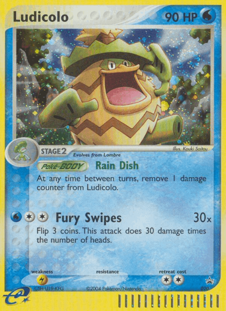 Ludicolo #20 from Nintendo Black Star Promos - Promo - Illustrated by Kouki Saitou