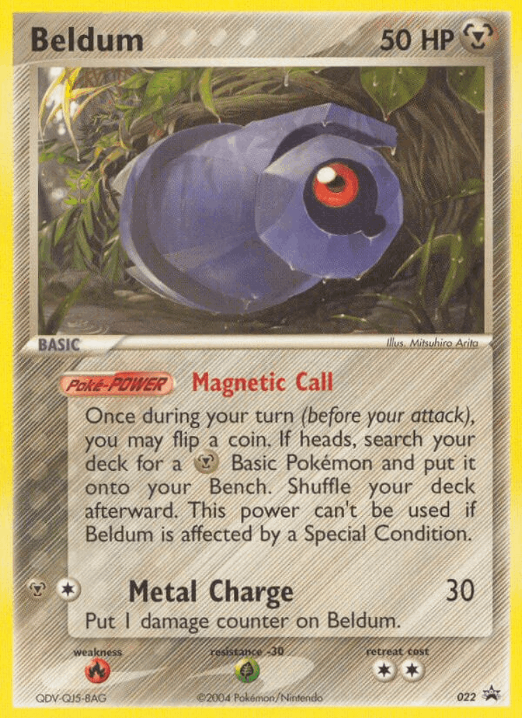 Beldum #22 from Nintendo Black Star Promos - Promo - Illustrated by Mitsuhiro Arita