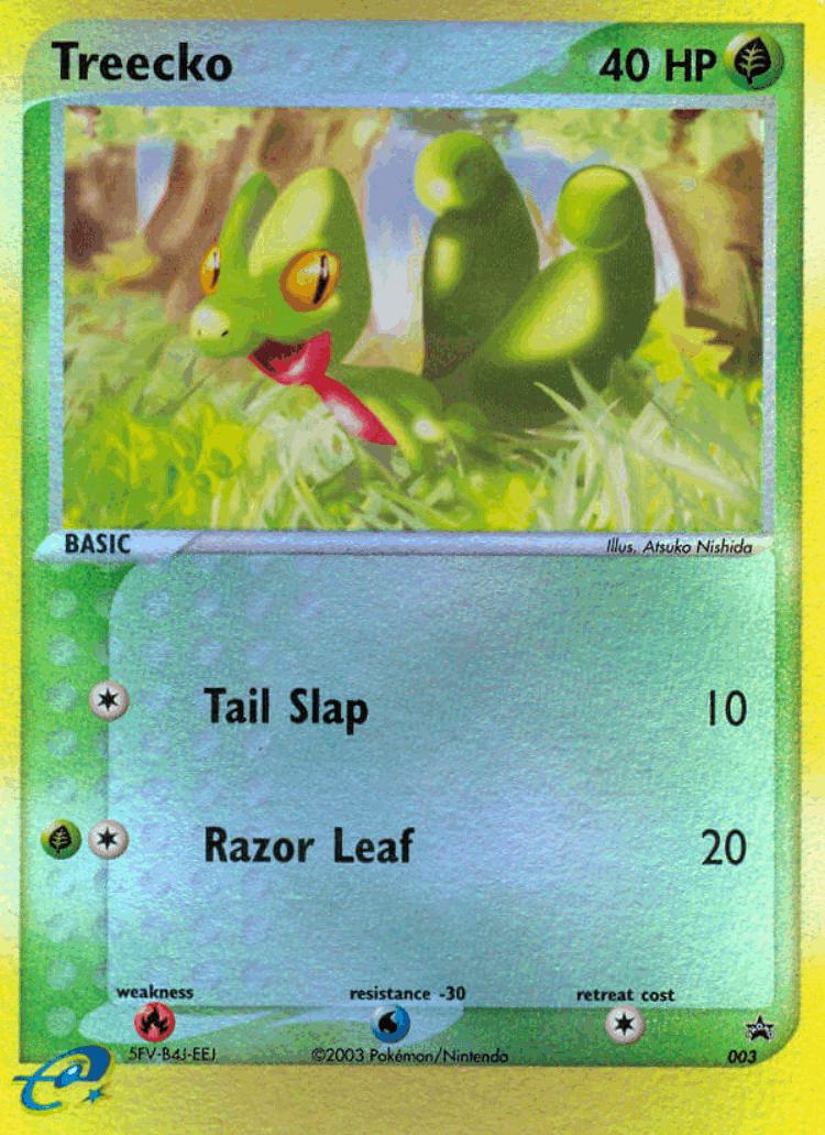 Treecko #3 from Nintendo Black Star Promos - Promo - Illustrated by Atsuko Nishida