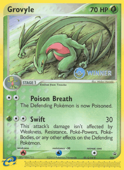 Grovyle Pokémon TCG card art