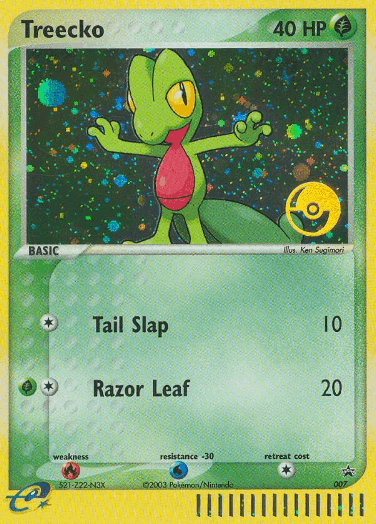 Treecko #7 from Nintendo Black Star Promos - Promo - Illustrated by Ken Sugimori