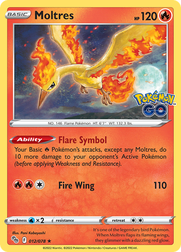 Moltres Pokémon TCG card art