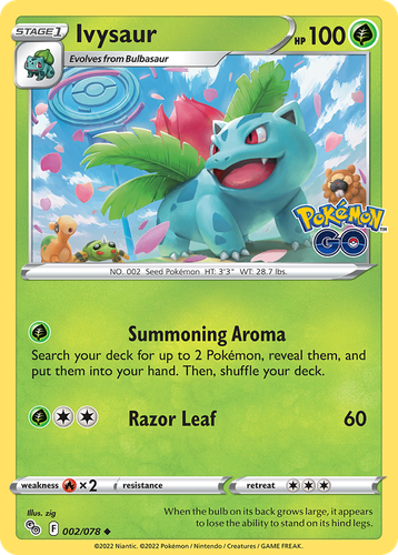 Ivysaur #2 from Pokémon GO - Uncommon - Illustrated by zig