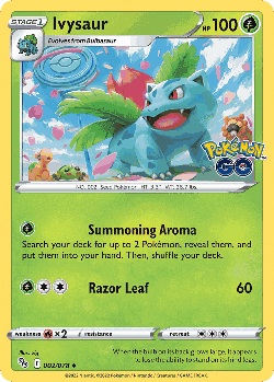 Ivysaur Pokémon TCG card art