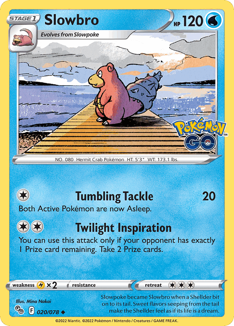 Slowbro #20 from Pokémon GO - Uncommon - Illustrated by Mina Nakai