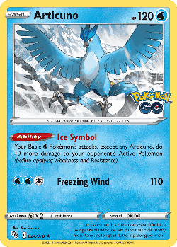 Articuno Pokémon TCG card art
