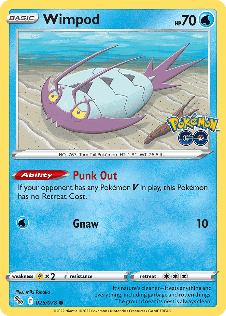 Wimpod #25 from Pokémon GO - Common - Illustrated by Miki Tanaka