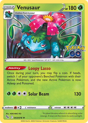 Venusaur Pokémon TCG card art