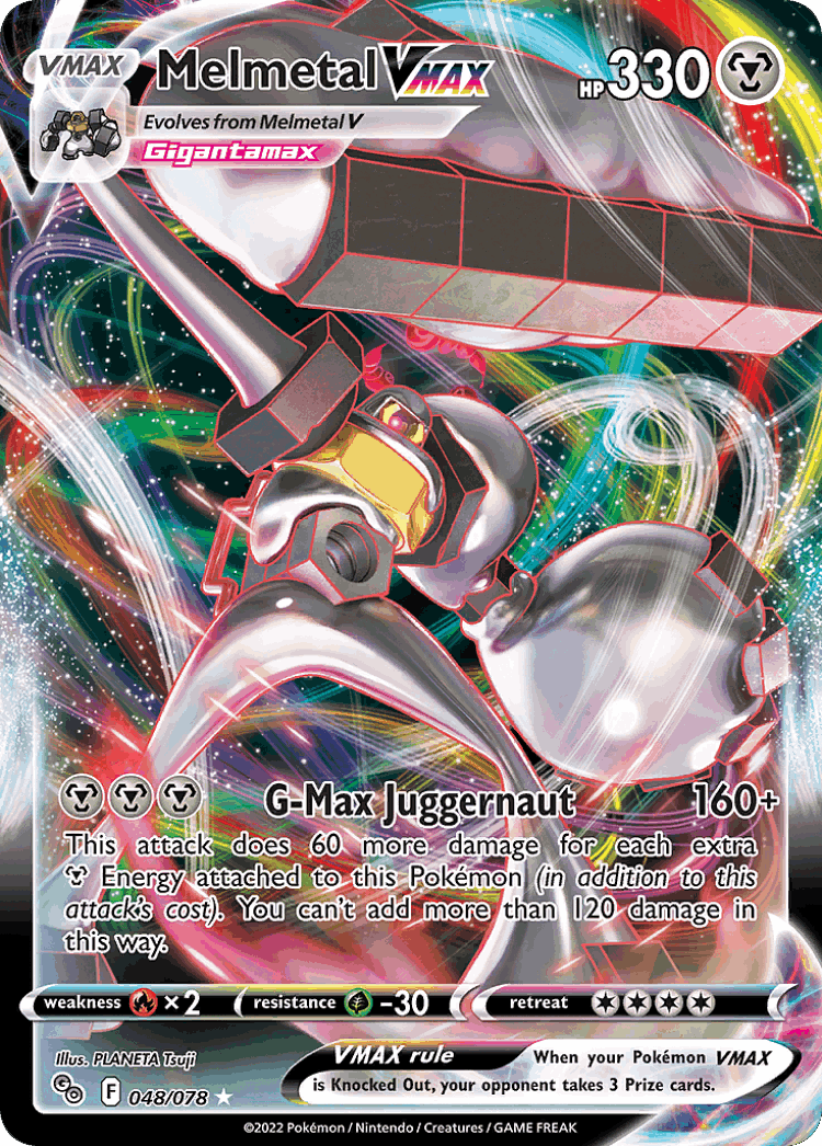 Melmetal VMAX #48 from Pokémon GO - Rare Holo VMAX - Illustrated by PLANETA Tsuji