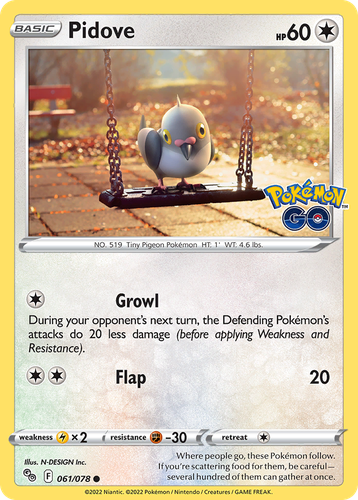 Pidove 61, Pokémon GO