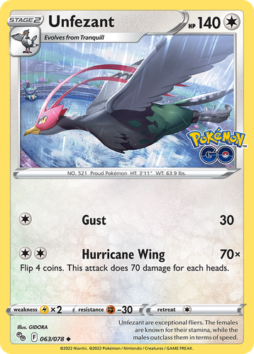 Unfezant 63, Pokémon GO