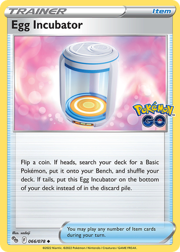 Egg Incubator #66 from Pokémon GO - Uncommon - Illustrated by sadaji