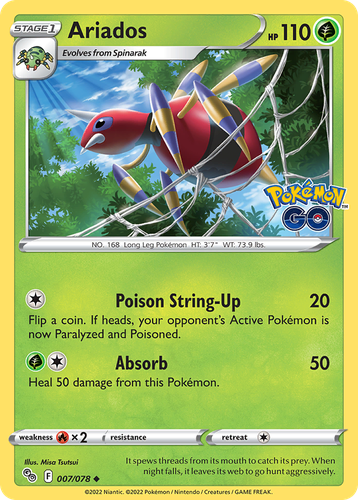 Ariados Pokémon TCG card art
