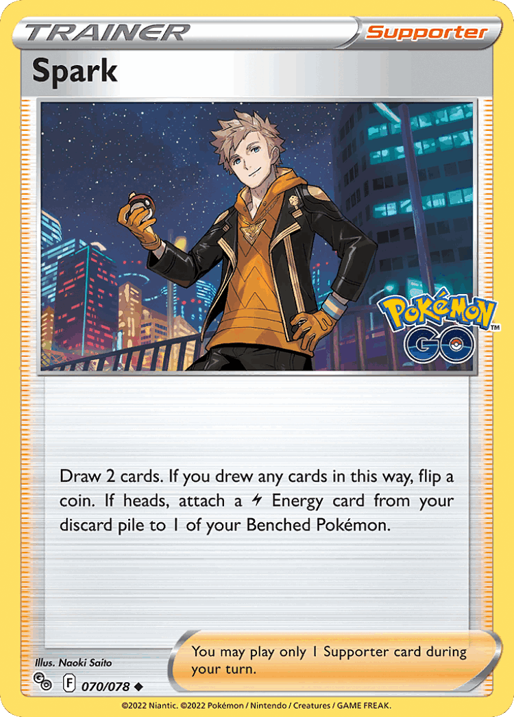 Spark #70 from Pokémon GO - Uncommon - Illustrated by Naoki Saito
