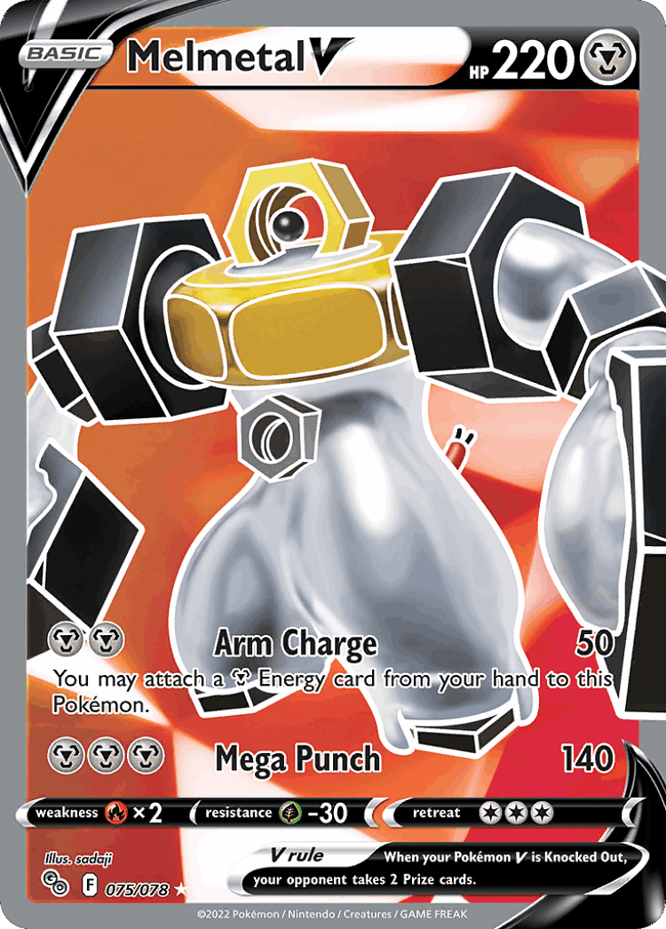 Melmetal V #75 from Pokémon GO - Rare Ultra - Illustrated by sadaji