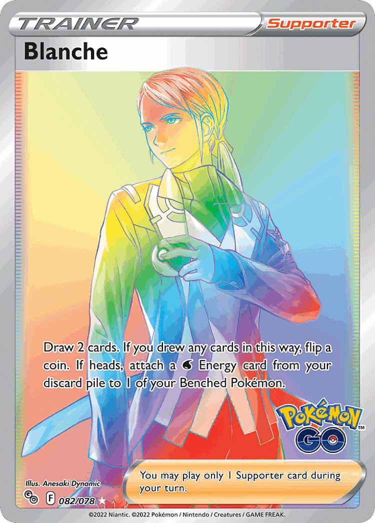 Blanche #82 from Pokémon GO - Rare Rainbow - Illustrated by Anesaki Dynamic