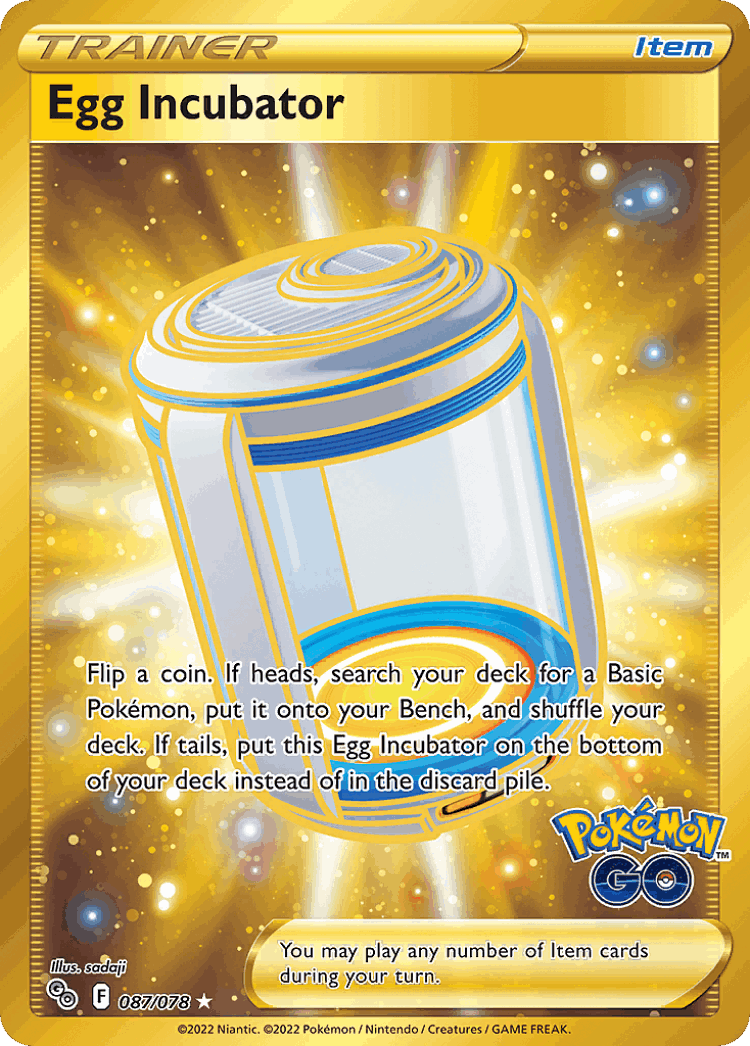Egg Incubator #87 from Pokémon GO - Rare Secret - Illustrated by sadaji