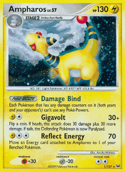Ampharos Pokémon TCG card art
