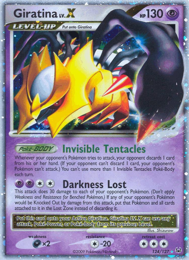 Giratina LV.X #124 from Platinum - Rare Holo LV.X - Illustrated by Shizurow