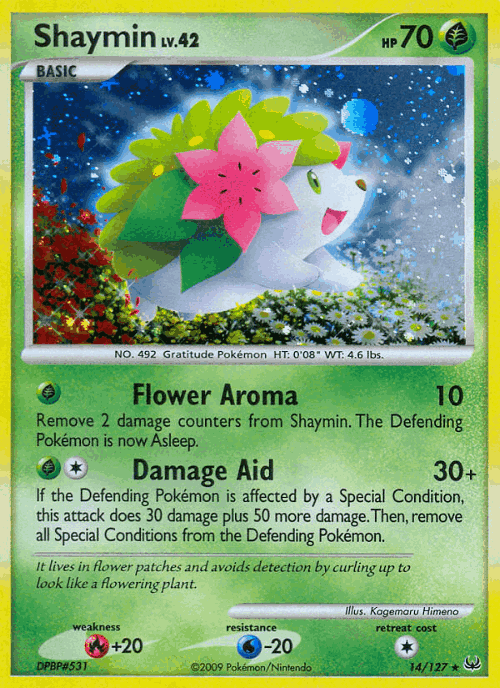 Shaymin Pokémon TCG card art