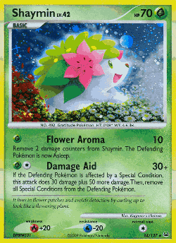 Shaymin Pokémon TCG card art