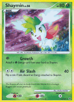 Shaymin Pokémon TCG card art