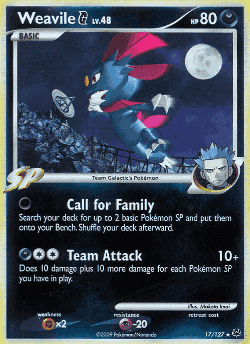 Weavile G Pokémon TCG card art