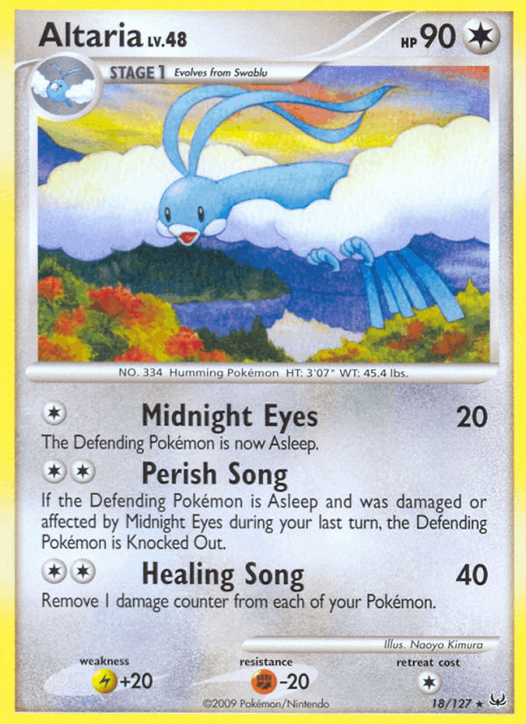 Altaria #18 from Platinum - Rare - Illustrated by Naoyo Kimura