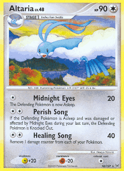 Altaria Pokémon TCG card art