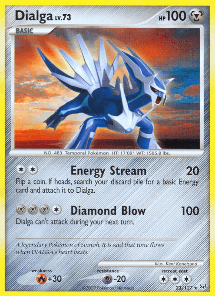 Dialga #23 from Platinum - Rare - Illustrated by Kent Kanetsuna