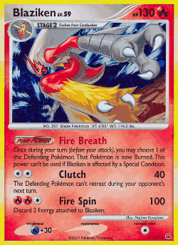 Blaziken Pokémon TCG card art