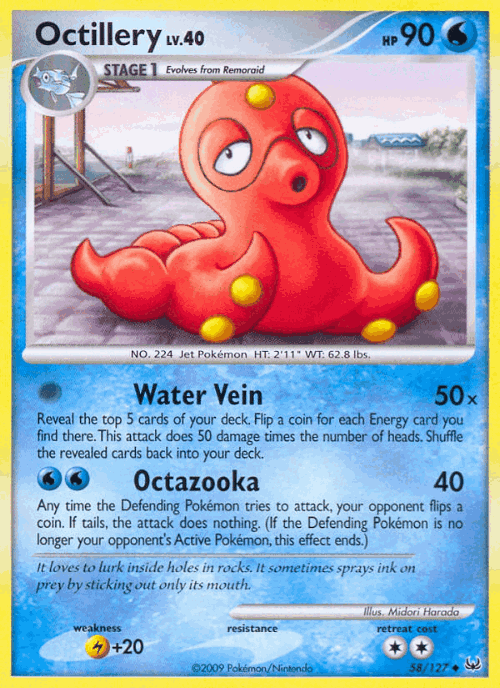 Octillery #58 from Platinum - Uncommon - Illustrated by Midori Harada