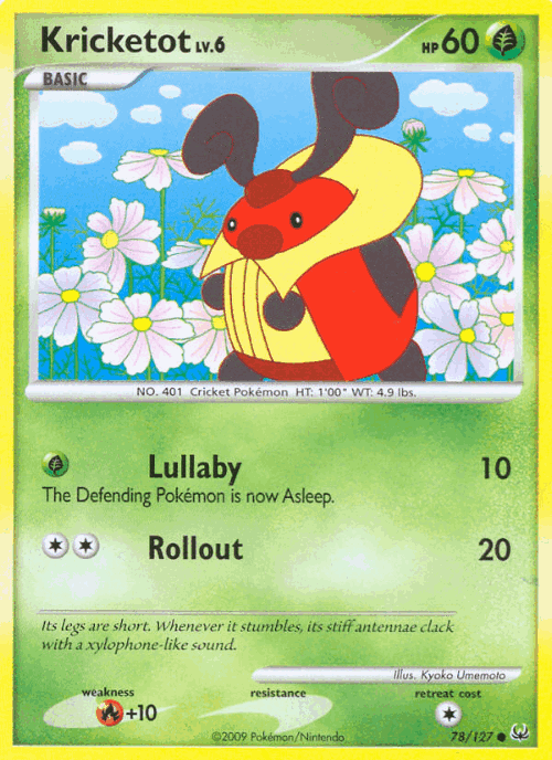 Kricketot #78 from Platinum - Common - Illustrated by Kyoko Umemoto