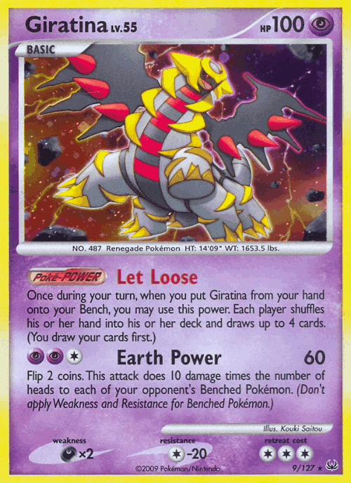 Giratina #9 from Platinum - Rare Holo - Illustrated by Kouki Saitou