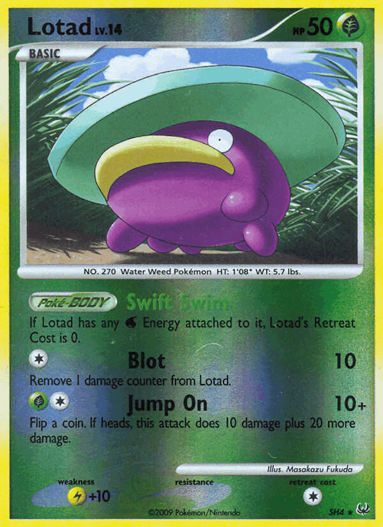 Lotad #4 from Platinum - Rare - Illustrated by Masakazu Fukuda