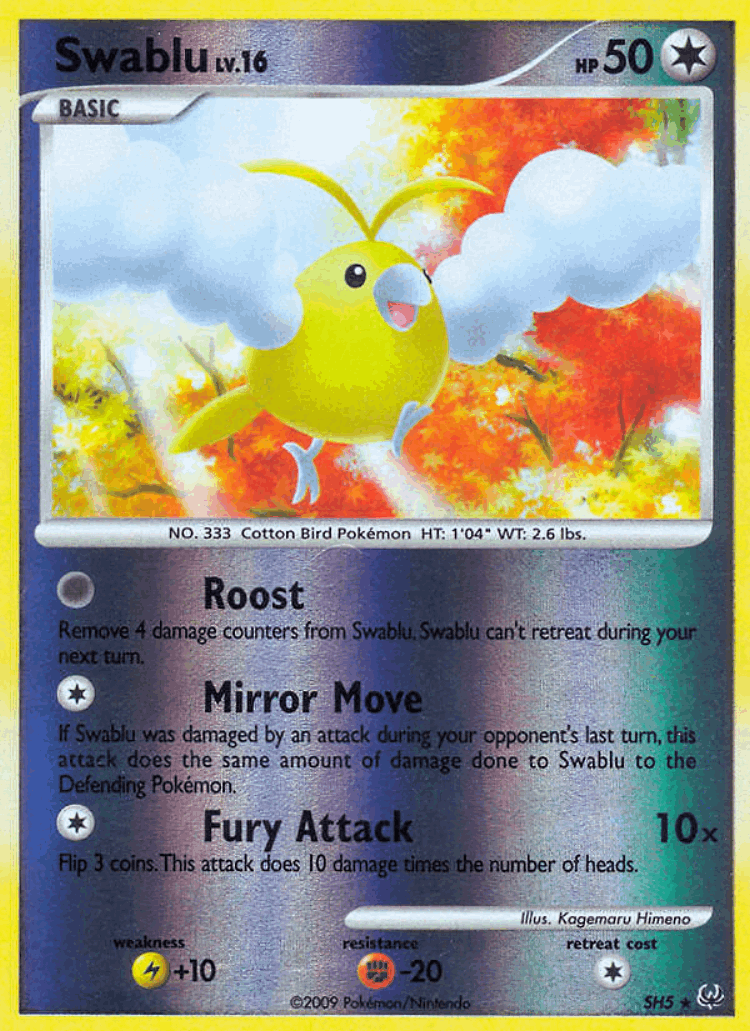 Swablu #5 from Platinum - Rare - Illustrated by Kagemaru Himeno