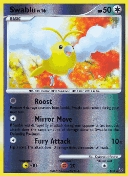 Swablu Pokémon TCG card art