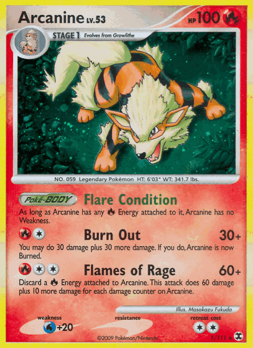 Arcanine Pokémon TCG card art
