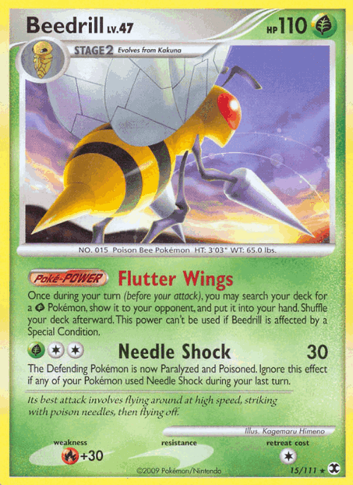 Beedrill Pokémon TCG card art