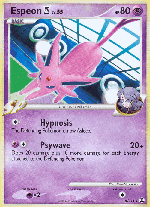 Espeon E4 #18 from Rising Rivals - Rare - Illustrated by Mitsuhiro Arita