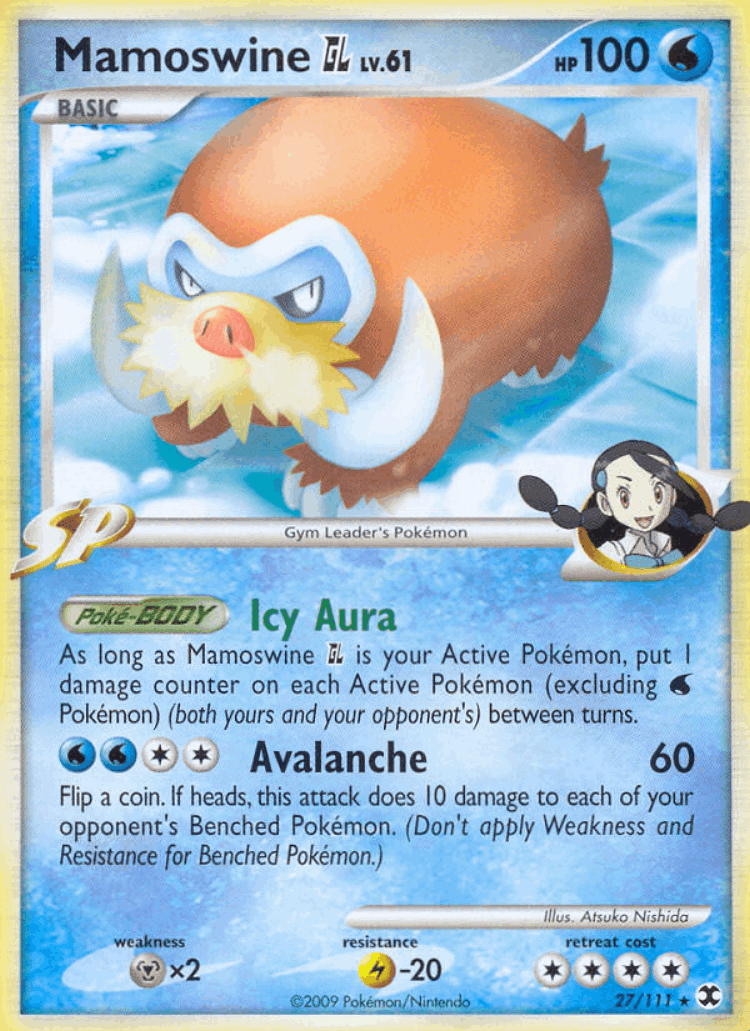 Mamoswine GL #27 from Rising Rivals - Rare - Illustrated by Atsuko Nishida