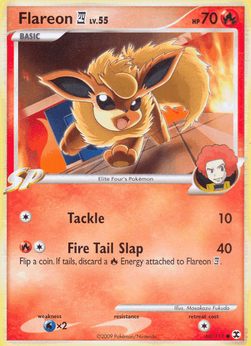 Flareon E4 #60 from Rising Rivals - Common - Illustrated by Masakazu Fukuda