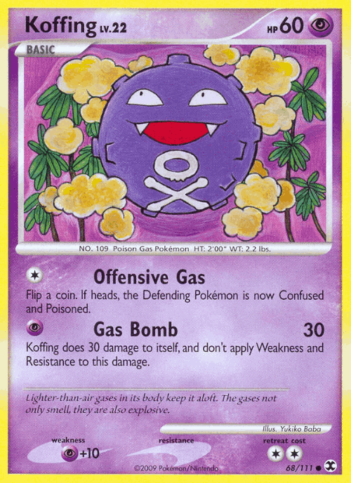 Koffing #68 from Rising Rivals - Common - Illustrated by Yukiko Baba